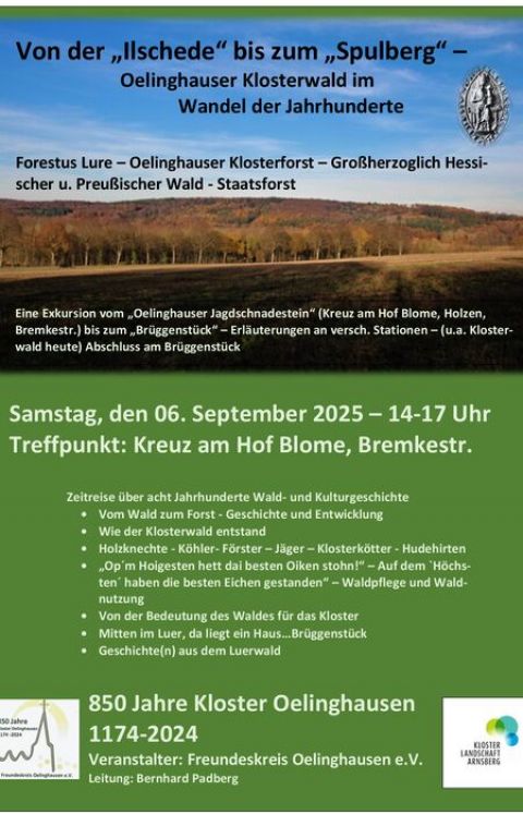 Exkursion im Klosterwald (Plakat: Freundeskreis Oelinghausen)
